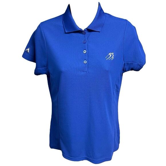 Antigua Tops - Antigua Polo Top Legacy Pique 4 Button Placket Collar Slits Women Golf S Logo